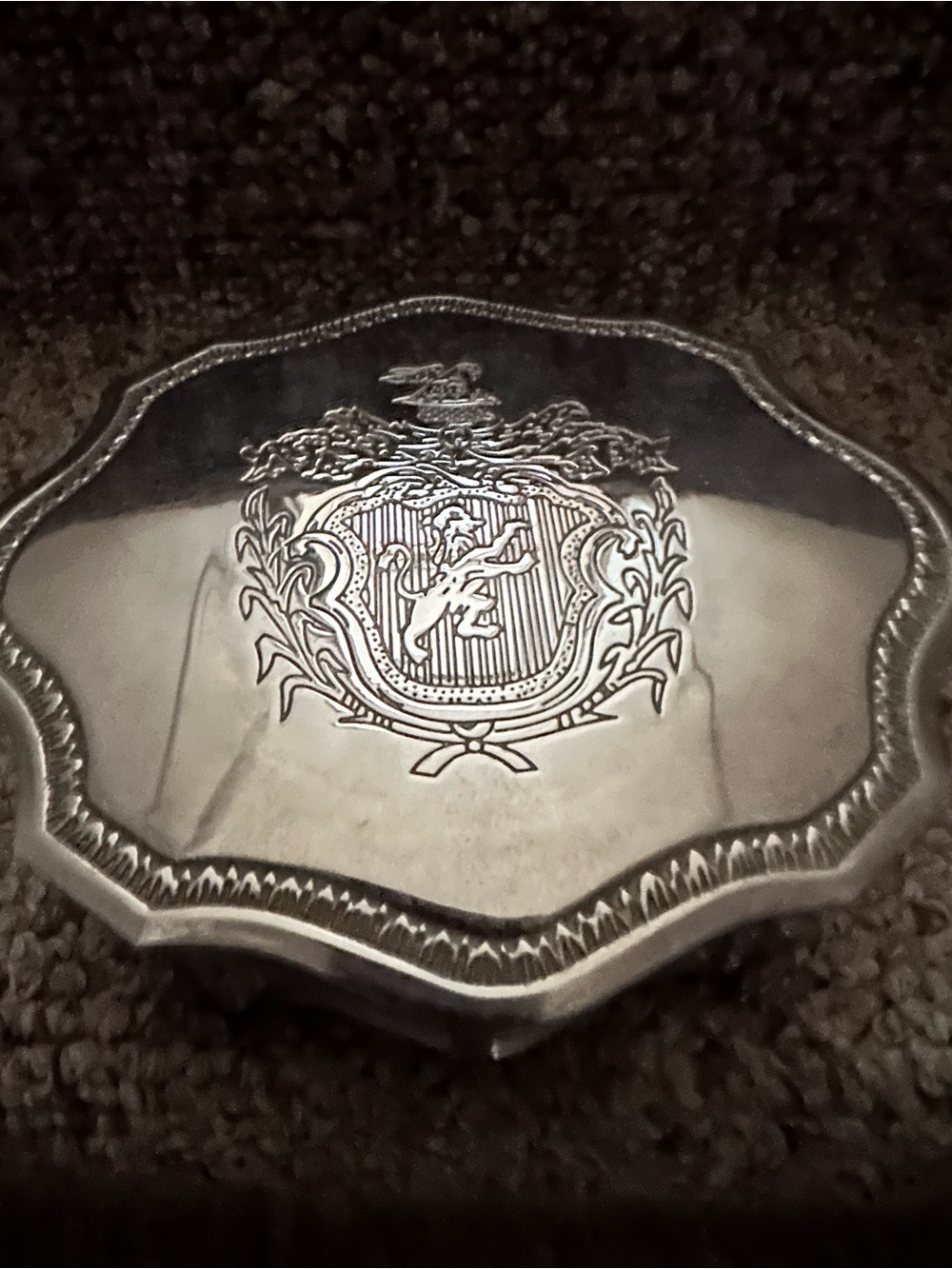 Silver plated trinket box